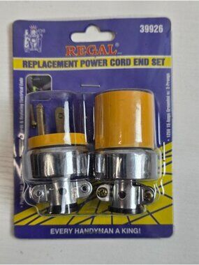 Regal 39926 Replacement Power Cord End Set, NEW